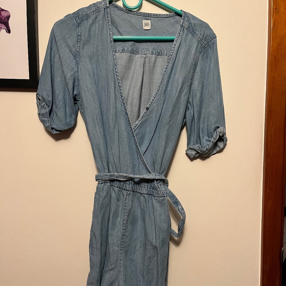 Cute denim romper